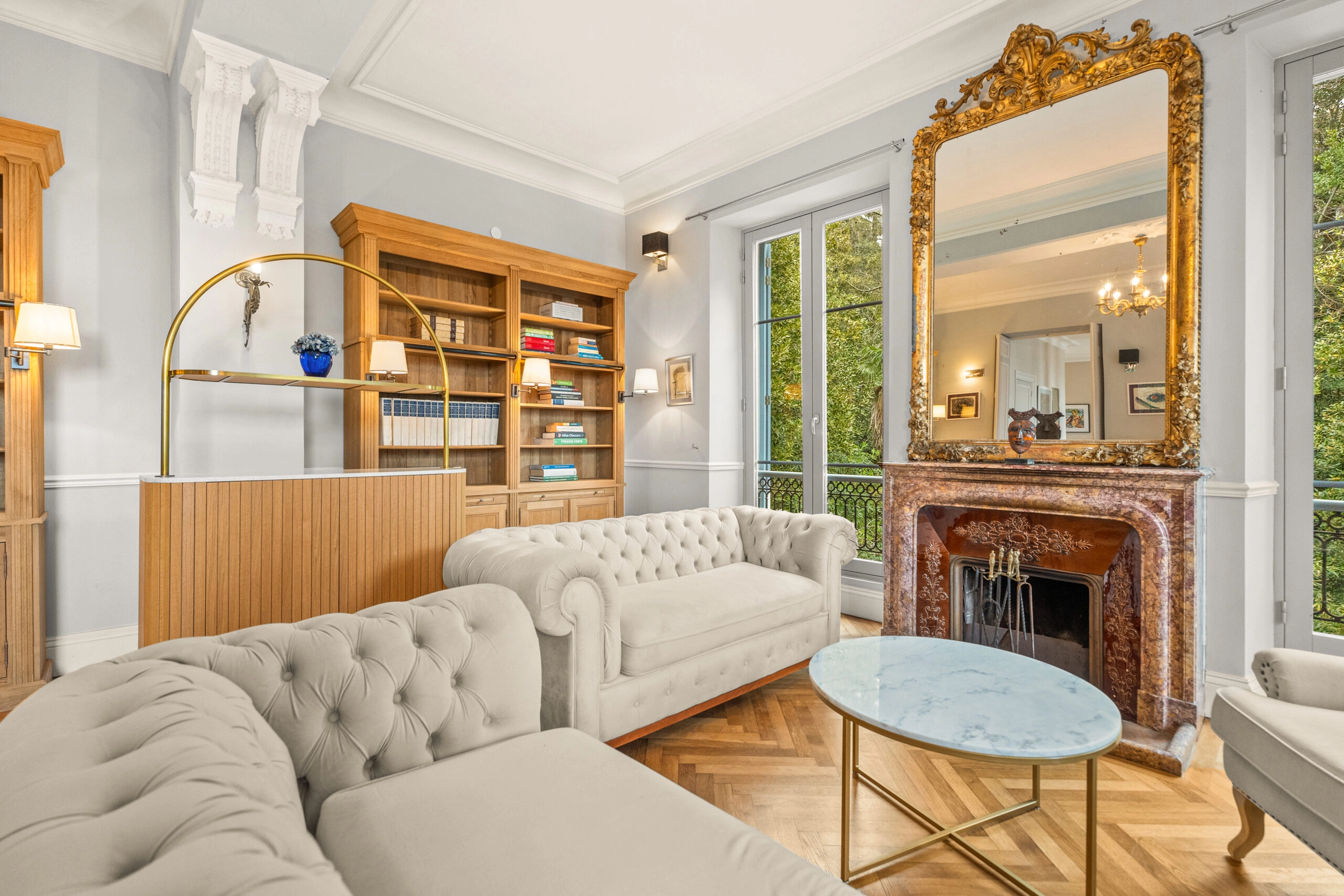 Luxury Library Lounge at Château Les Alouettes Cannes Luxury Library Lounge at Château Les Alouettes Cannes